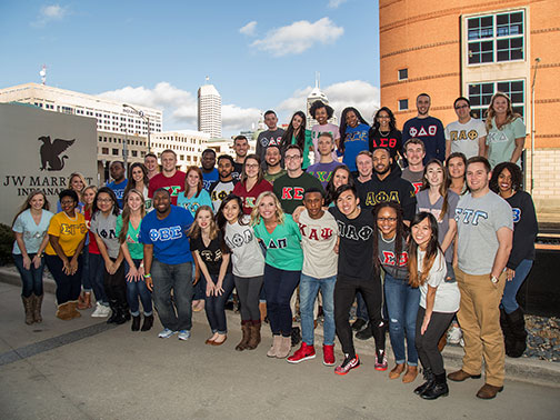 Large group photo consisting of Greek Life Leadership