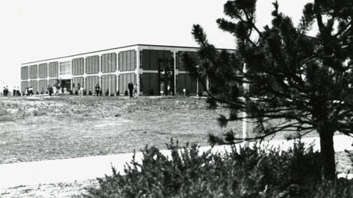 Old photograph of the Atkins building