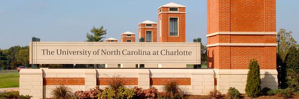 Entrance sign for the University of North Carolina at Charlotte