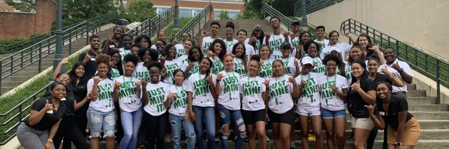Students standing together