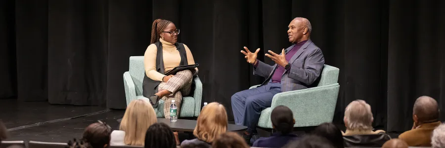 Civil rights leader and Charlotte's first Black mayor Harvey B. Gantt speaks during Charlotte's annual MLK Celebration.