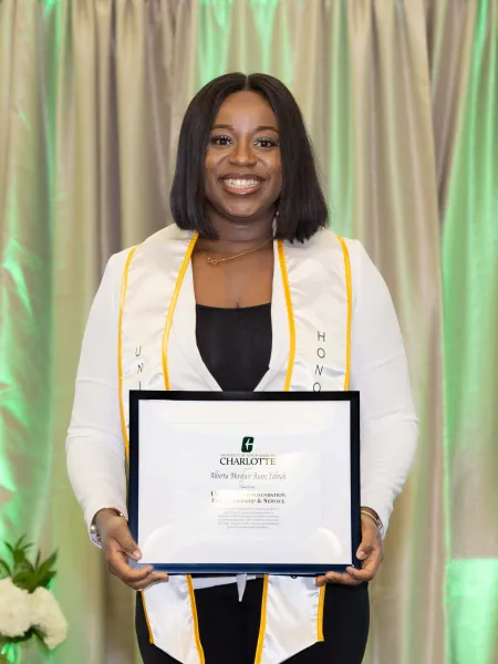 Alberta Asare Yeboah with award