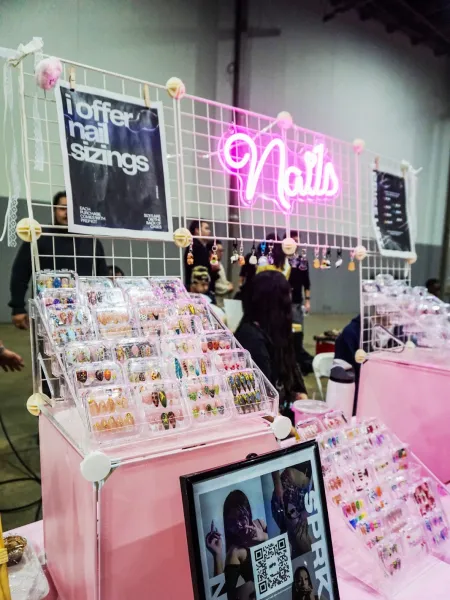 A nail display from Sophia Park of her various nail stylings