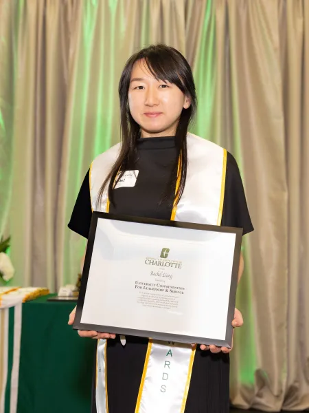 Rachel Liang with award