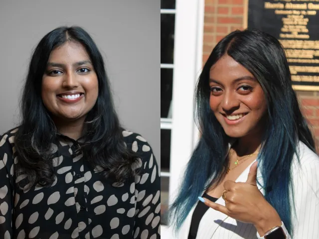 Kenan Moore, Anvi Tirunagari, Sasha Shembur and Unique Kumtap smiling