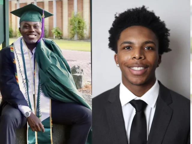 Spring 2025 Bell Ringers Sonia Birla, Tye’Quez Wilkins, Uriah West and Justyn Ramseur