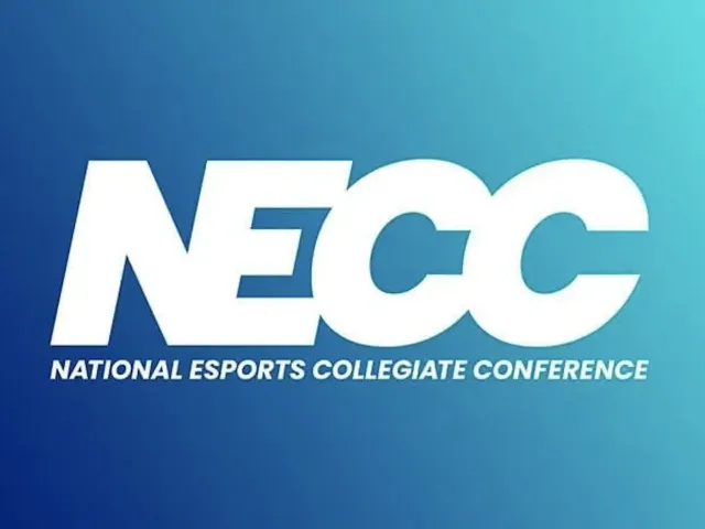 The National Esports Collegiate Conference logo with a gradient blue background