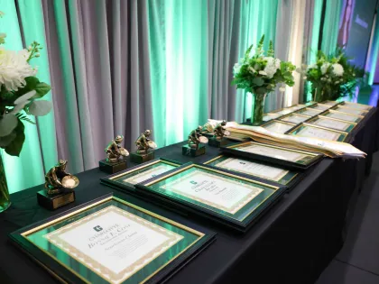 University Honors and Awards plaques