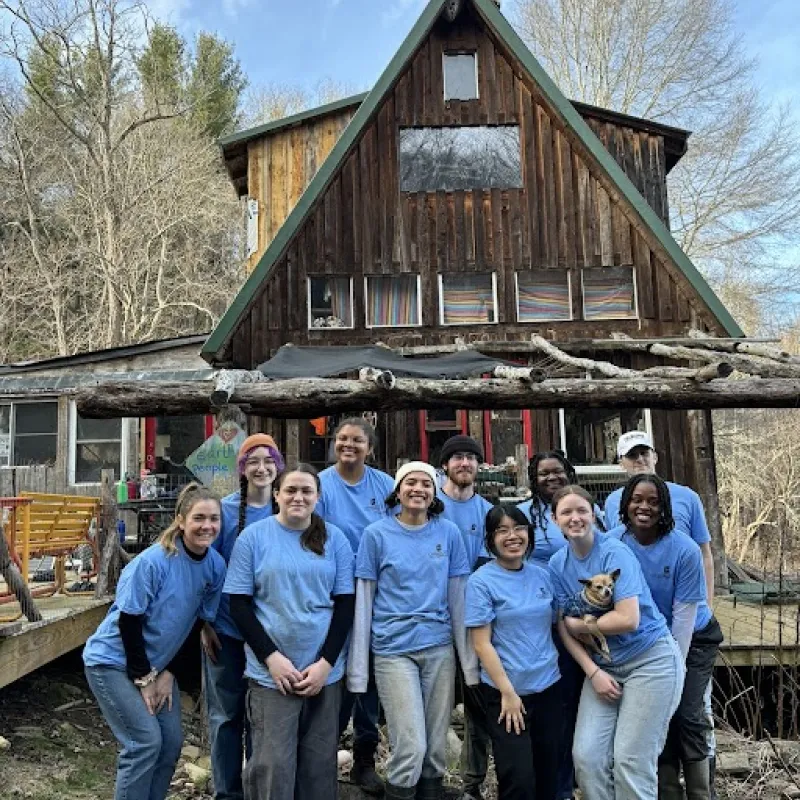 Group of volunteer students