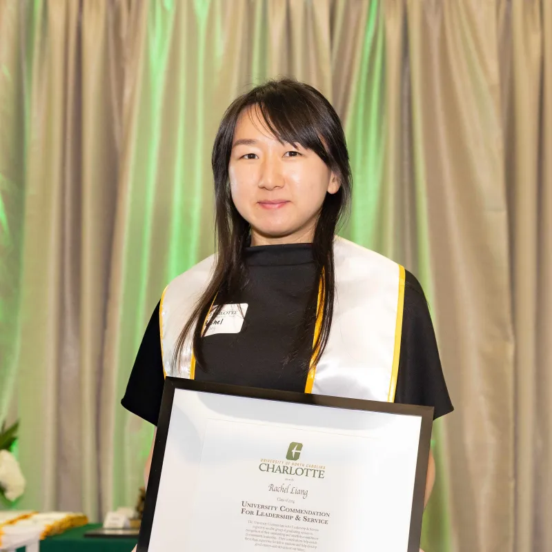 Rachel Liang with award