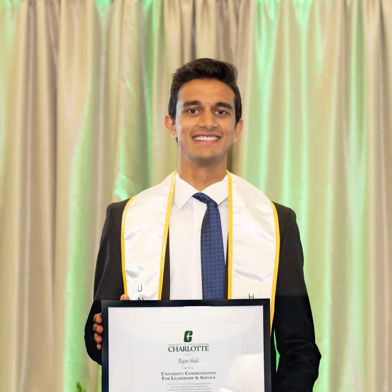 Ryan Shah with award